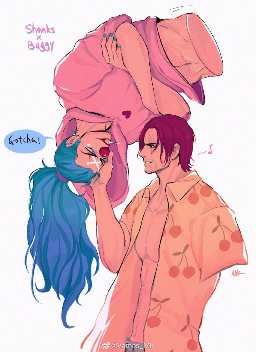 shanks and buggy the clown (one piece) drawn by vamos_mk