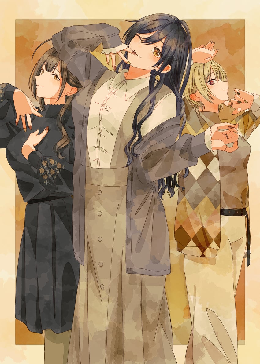shirase sakuya, kuwayama chiyuki, and saijo juri (idolmaster and 1 more) drawn by paddy_field