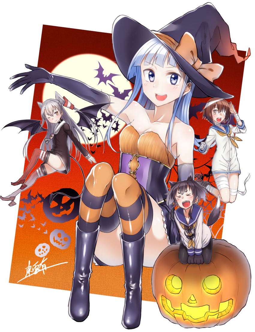 amatsukaze, yukikaze, tokitsukaze, and hatsukaze (kantai collection) drawn by shinonome_yuu