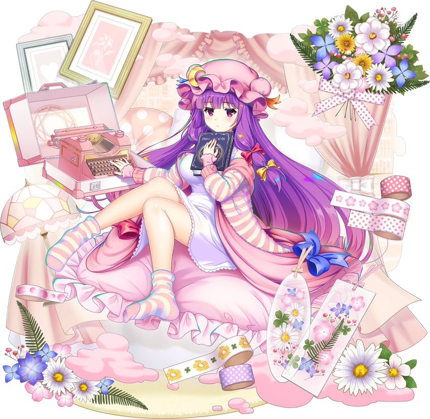 patchouli knowledge (touhou and 1 more) drawn by rotte_(1109)