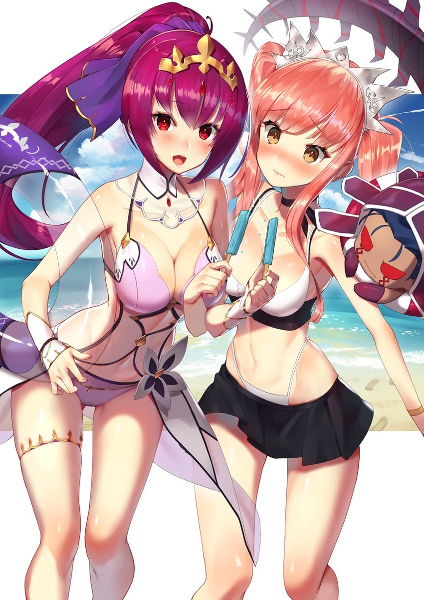 scathach, cu chulainn, scathach skadi, medb, and mini cu-chan (fate and 1 more) drawn by scottie_(phantom2)