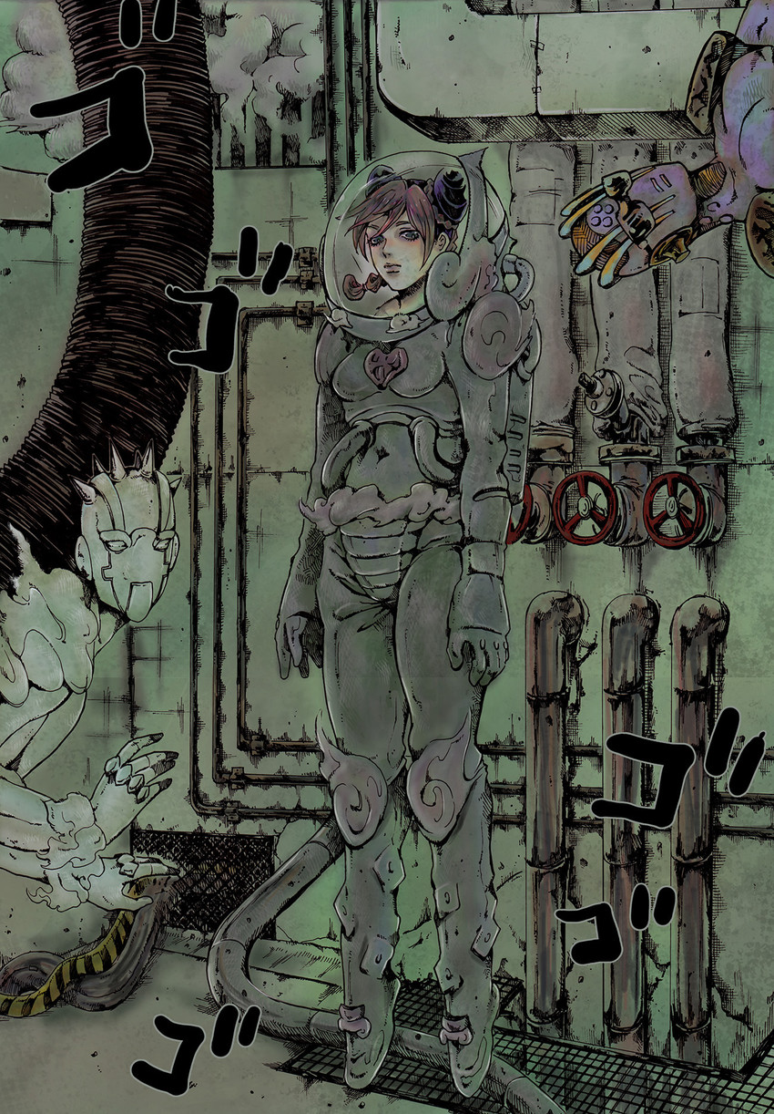 kujo jolyne, stone free, and weather report (jojo no kimyou na bouken and 1 more) drawn by eat666