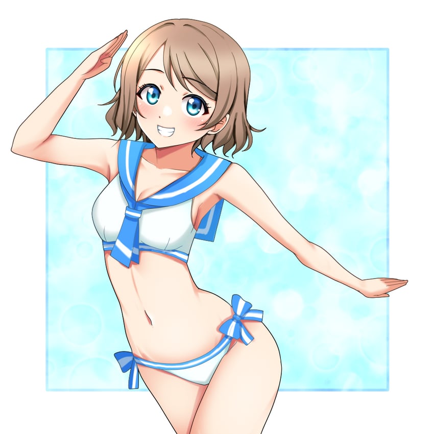 watanabe you (love live! and 1 more) drawn by nikukaisan