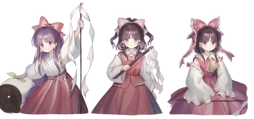 hakurei reimu (touhou and 4 more) drawn by sasami_(shiroi_fuwafuwa)