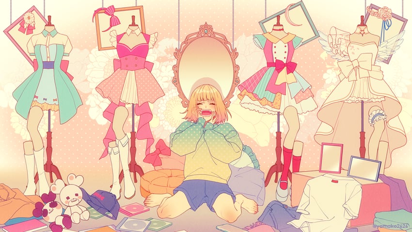 narumi mona (honeyworks) drawn by yamako_(state_of_children)