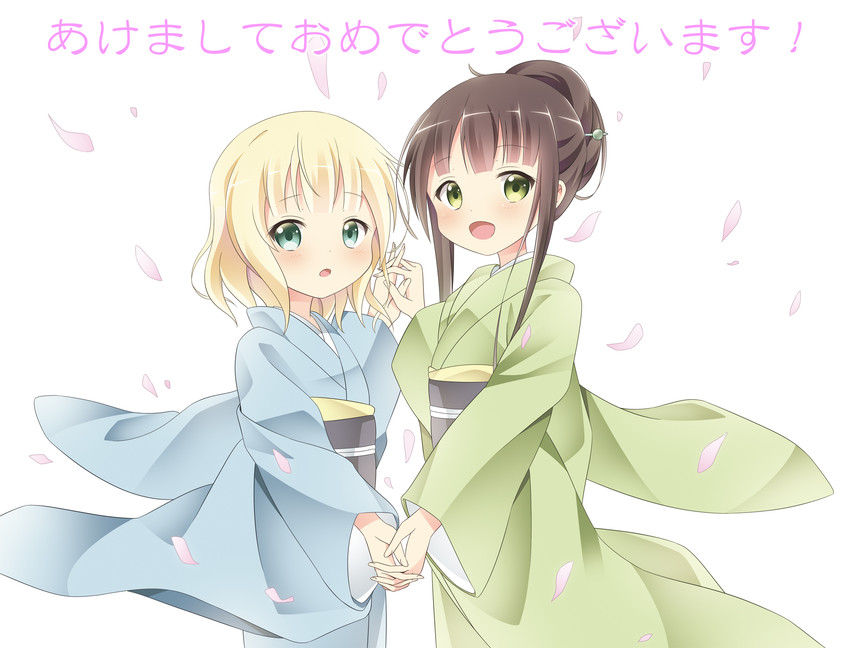 kirima syaro and ujimatsu chiya (gochuumon wa usagi desu ka?) drawn by satsuki_yukimi