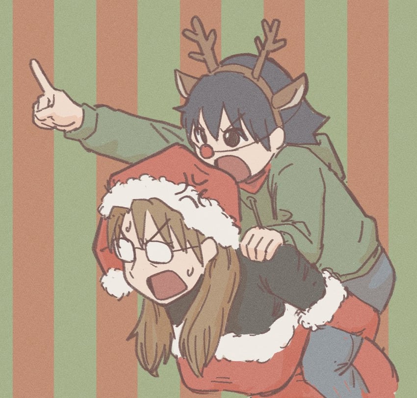takino tomo and mizuhara koyomi (azumanga daioh) drawn by denkirk