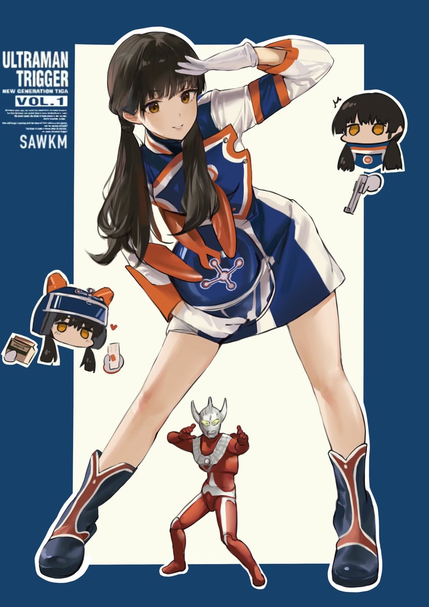 ultraman tarou and carmeara (ultra series and 2 more) drawn by sawkm