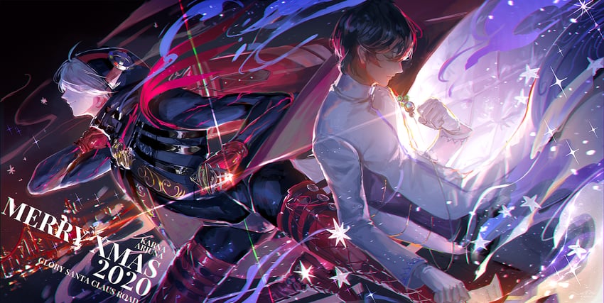 karna and arjuna (fate and 1 more) drawn by egawa_akira
