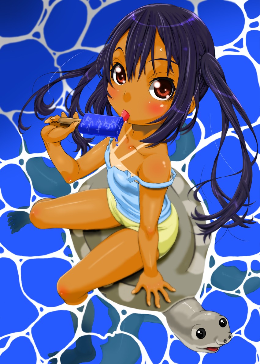 nakano azusa and ton-chan (k-on!) drawn by kiyoshi_(miller)