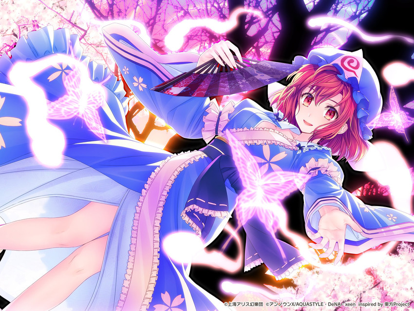 saigyouji yuyuko (touhou and 1 more) drawn by yuuki_keisuke