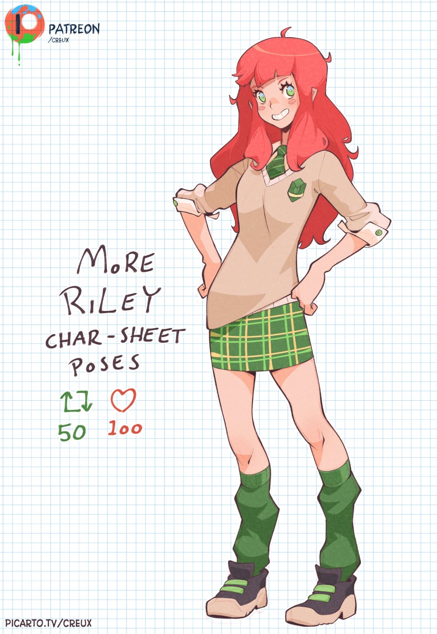 riley (original and 1 more) drawn by creux