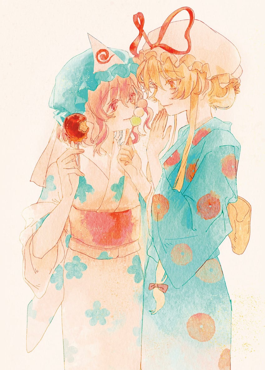 yakumo yukari and saigyouji yuyuko (touhou) drawn by xianyu_liang