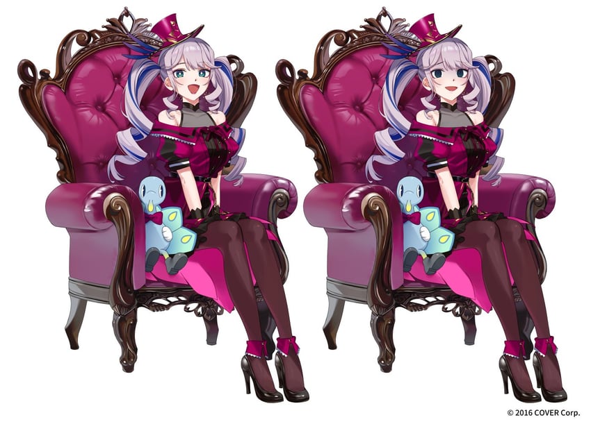 pavolia reine and merakyat (hololive and 1 more) drawn by yomosaka