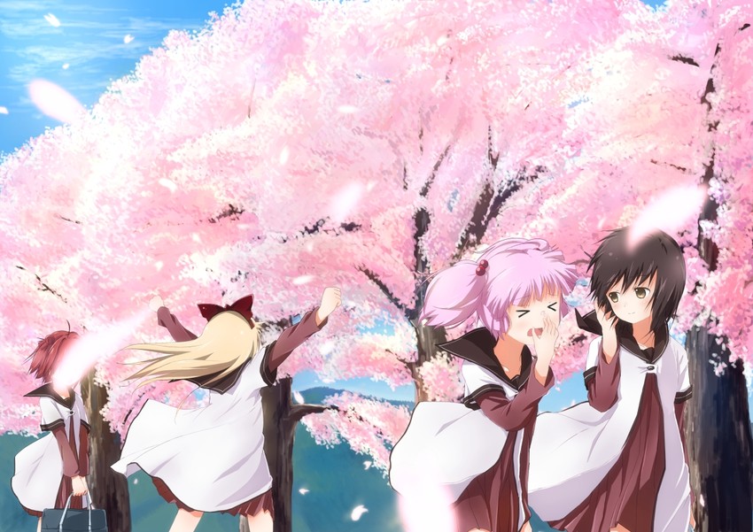 toshinou kyouko, akaza akari, funami yui, and yoshikawa chinatsu (yuruyuri) drawn by yazuki_mitsuka