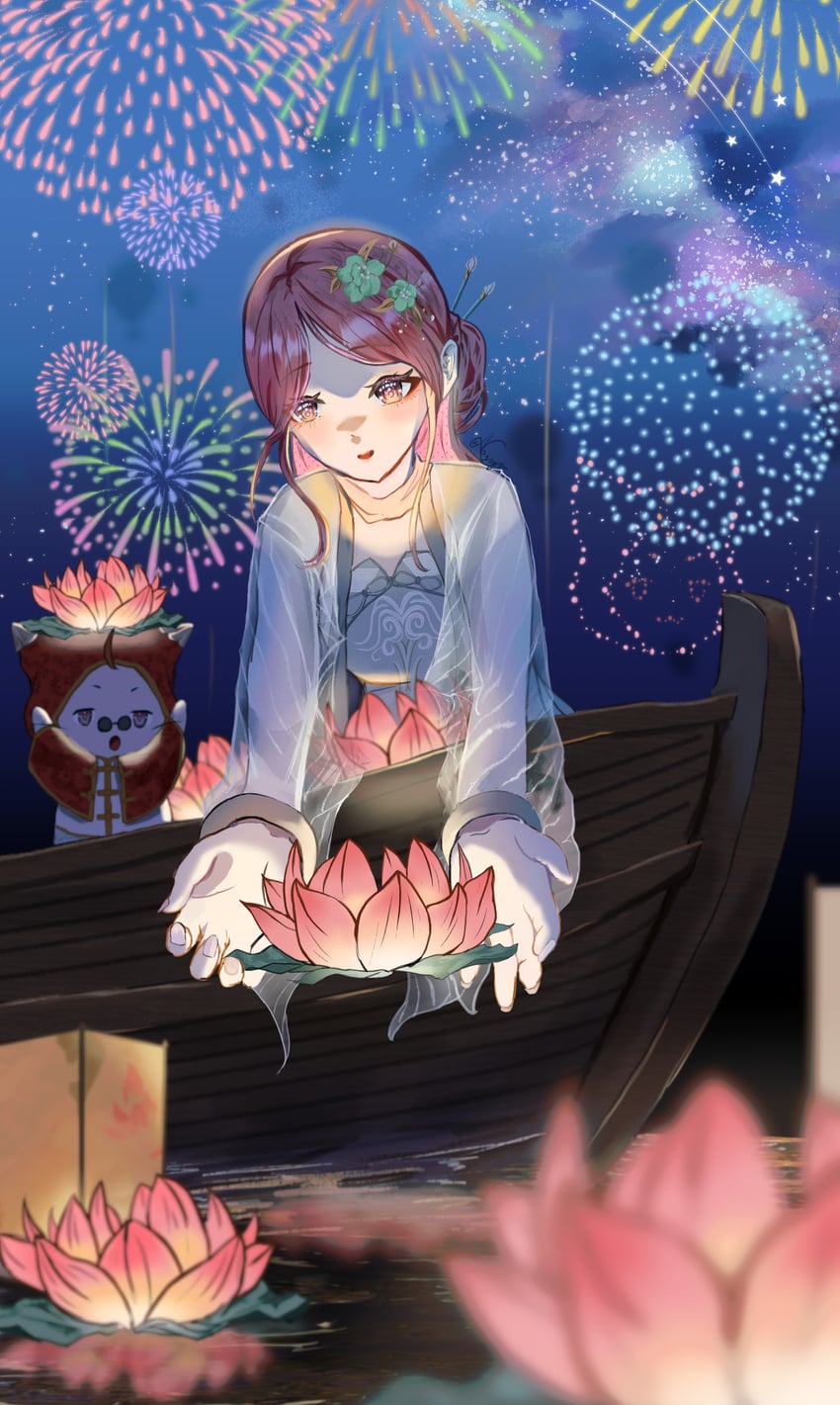 nikki, momo, and endless longing (nikki and 1 more) drawn by mito_(no310_gsn)