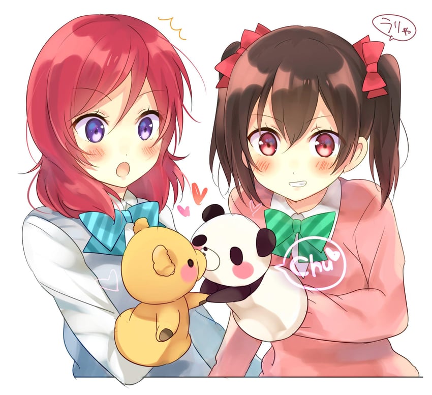 nishikino maki and yazawa nico (love live! and 1 more) drawn by kakizato