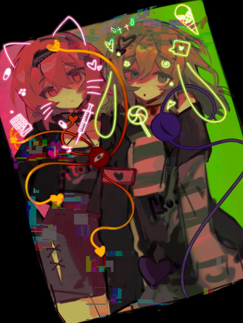 komeiji koishi and komeiji satori (touhou) drawn by qingning22554