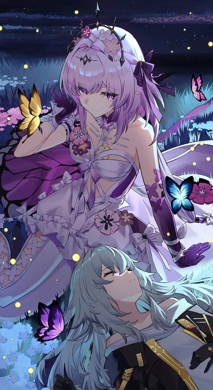 trailblazer, stelle, and castorice (honkai and 1 more) drawn by iras17514