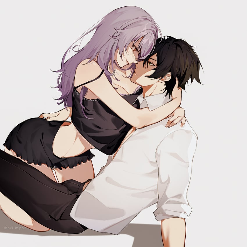 hiiragi shinoa and hyakuya yuuichirou (owari no seraph) drawn by eriimyon
