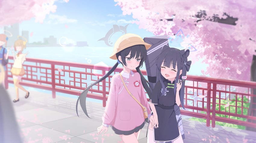 kisaki, shun, and shanhaijing secondary school student (blue archive) drawn by ponono_desu