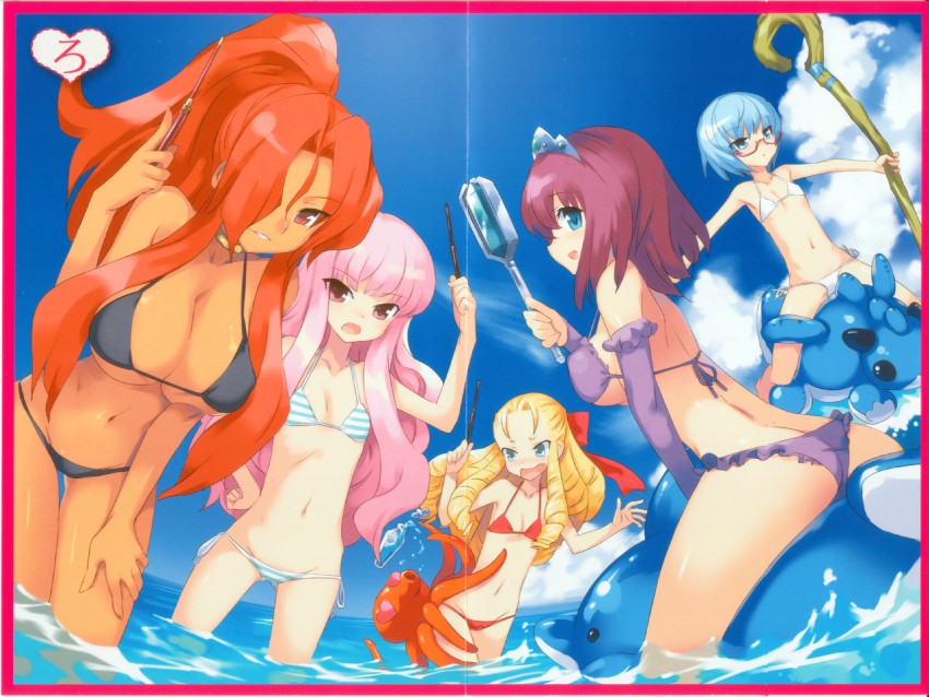 louise francoise le blanc de la valliere, tabitha, henrietta de tristain, kirche augusta frederica von anhalt zerbst, and montmorency margarita la fere de montmorency (zero no tsukaima) drawn by usatsuka_eiji