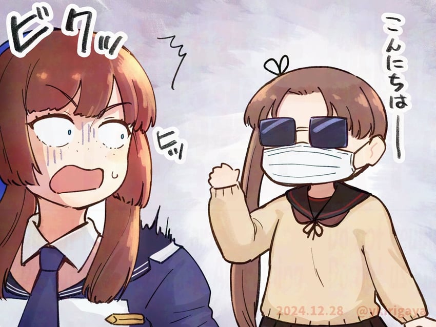 ayanami, mogador, and ayanami kai ni (kantai collection) drawn by kirigaya_yuuji