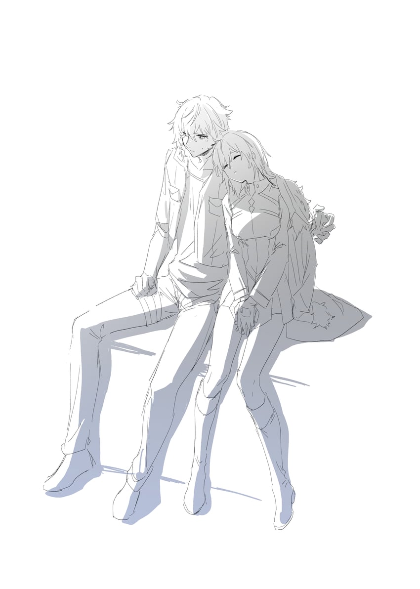 fujimaru ritsuka and kadoc zemlupus (fate and 1 more) drawn by nagisa2017mine