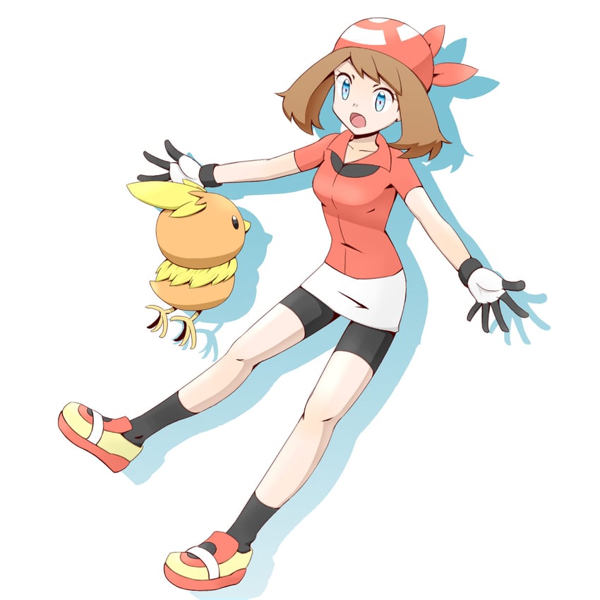 may and torchic (pokemon and 1 more) drawn by haru_(haru4782)