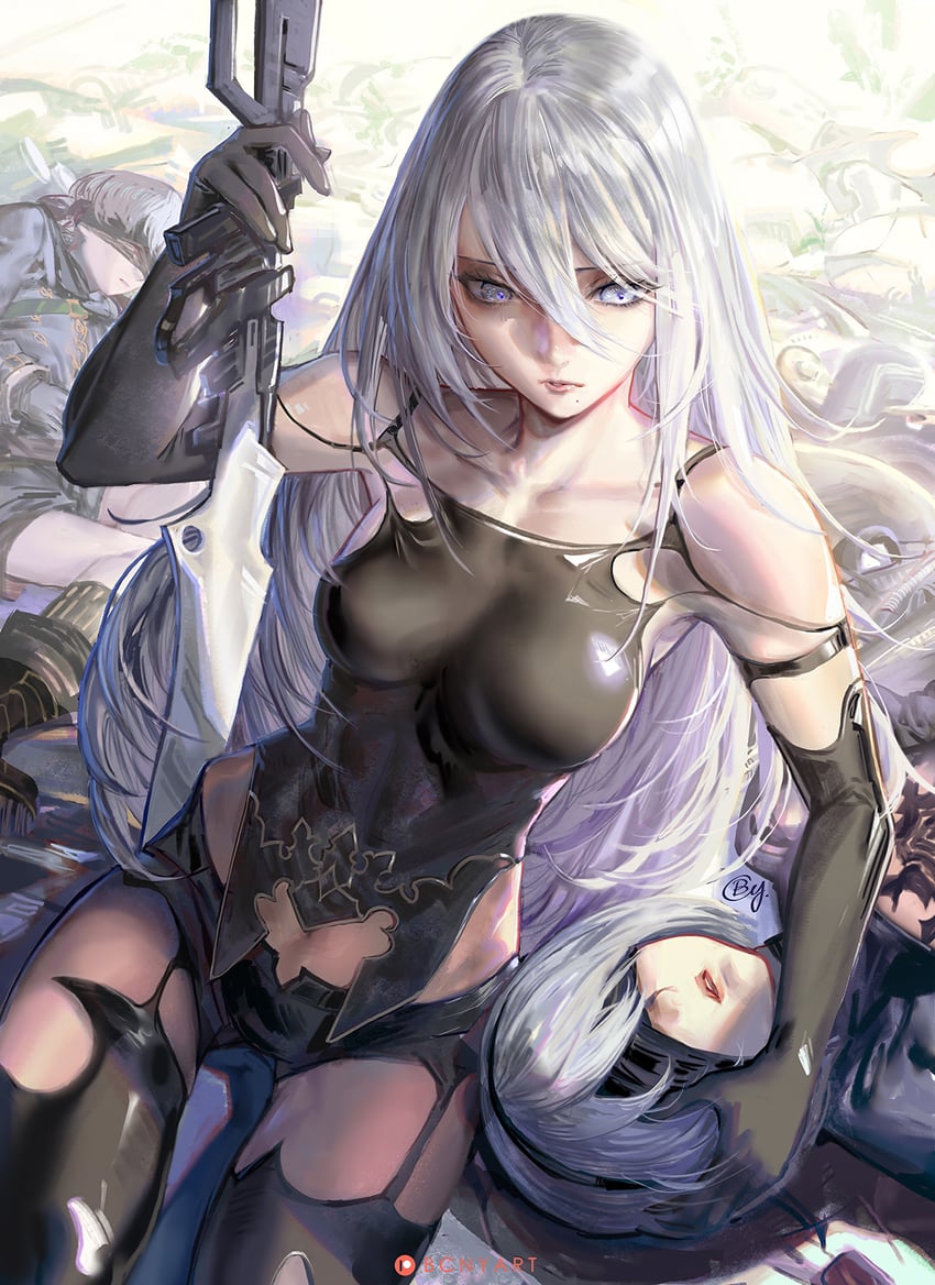 2b, 9s, and a2 (nier and 1 more) drawn by b.c.n.y.