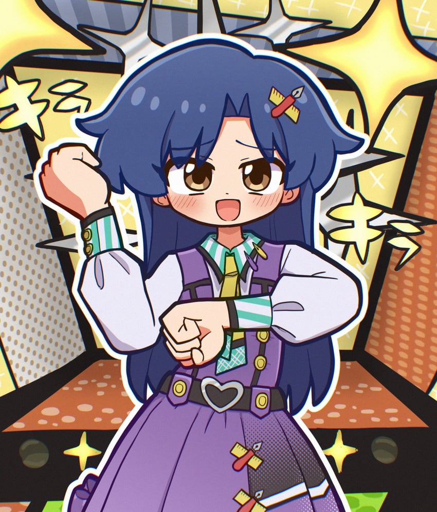 kisaragi chihaya (idolmaster and 2 more) drawn by fis_(t83192933)
