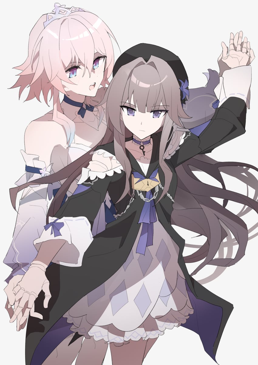 march 7th and herta (honkai and 1 more) drawn by oakdams