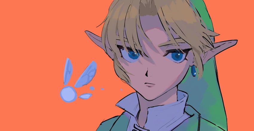 link and navi (the legend of zelda and 1 more) drawn by yamori_(yamoooon21)