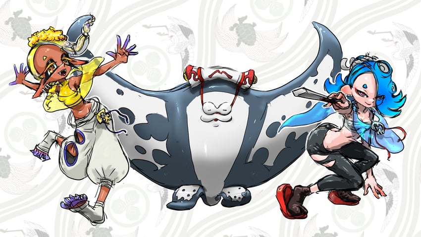 shiver, frye, and big man (splatoon and 1 more) drawn by koharu2.5