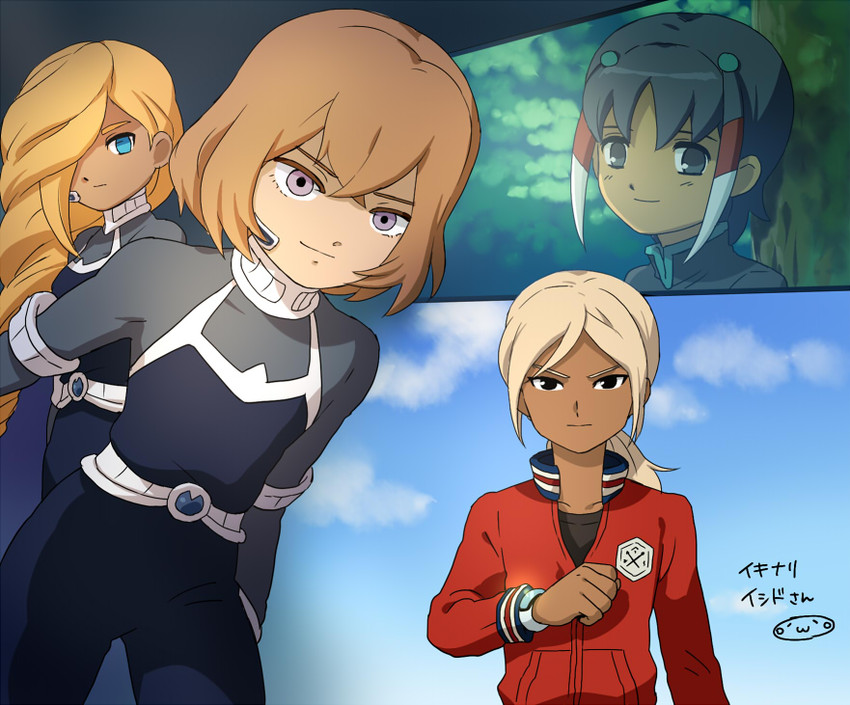 shuu, gouenji shuuya, reiza, and einamu (inazuma eleven and 2 more) drawn by mizuhara_aki