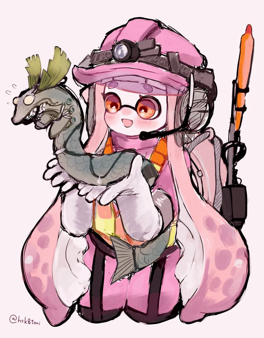 inkling player character, inkling girl, and horrorboros (splatoon and 1 more) drawn by hsk8tori