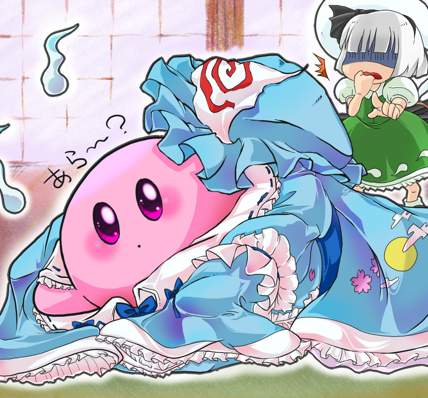 konpaku youmu, saigyouji yuyuko, and kirby (touhou and 1 more) drawn by atto_maru