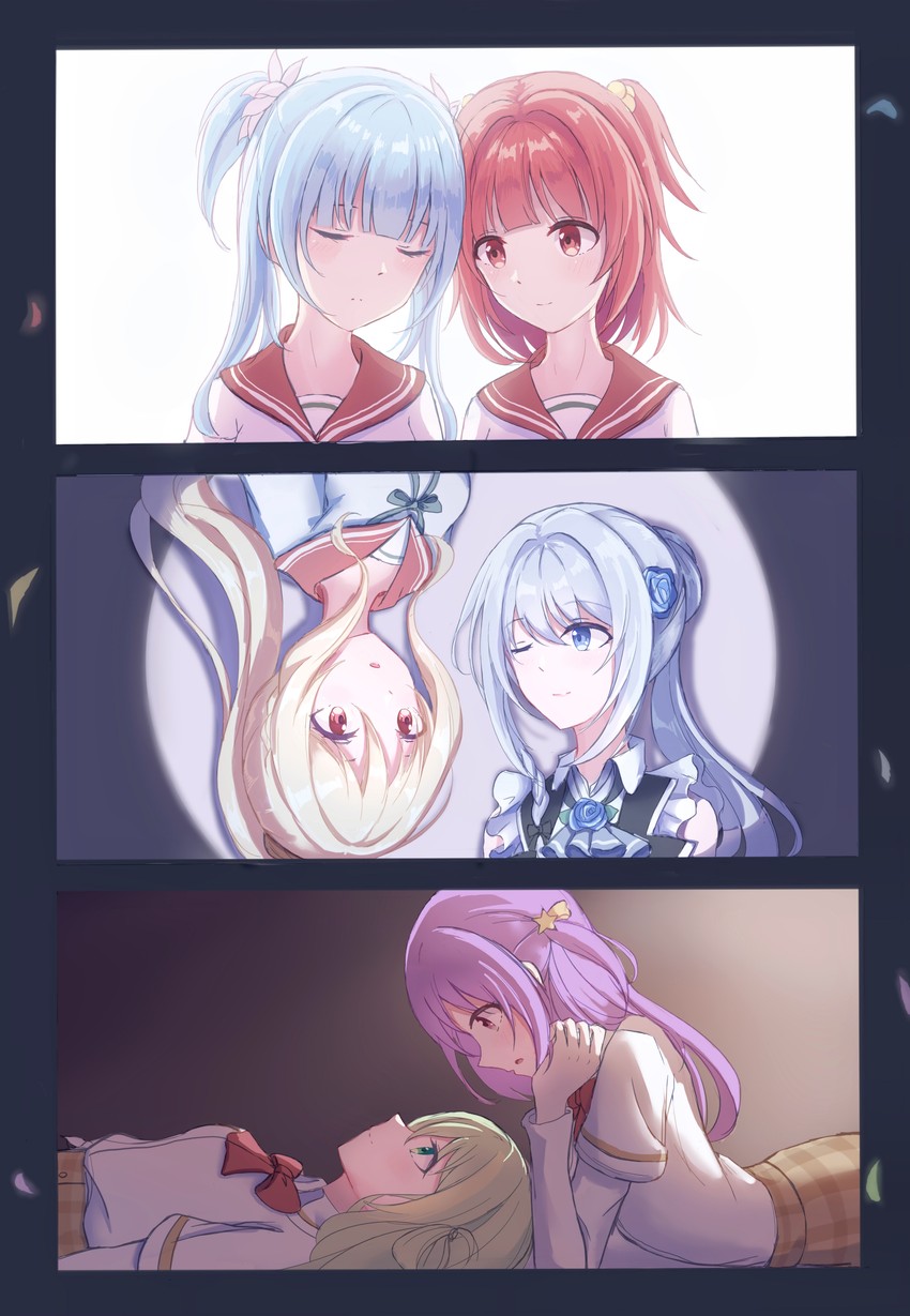alina gray, misono karin, minami rena, yakumo mitama, togame momoko, and 1 more (mahou shoujo madoka magica and 1 more) drawn by akira_mizuki_(pixiv60158548)