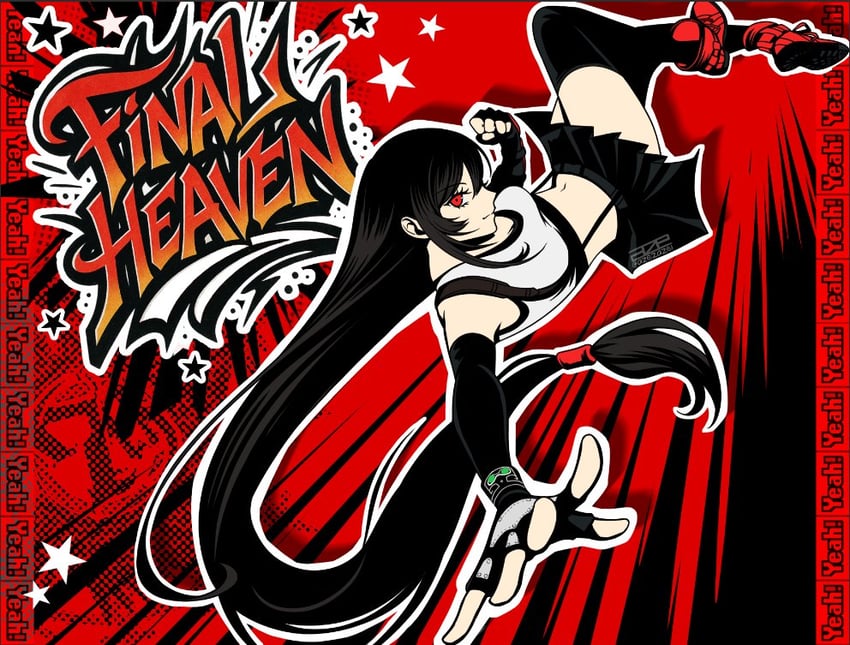 tifa lockhart (final fantasy and 2 more) drawn by azezazel