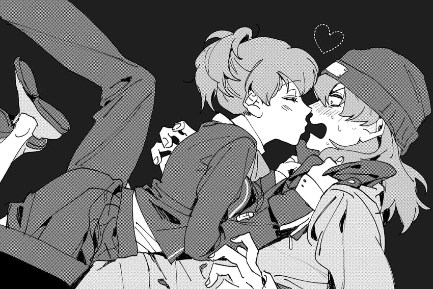 shiomi kotone and aragaki shinjirou (persona and 2 more) drawn by dangeroustaku