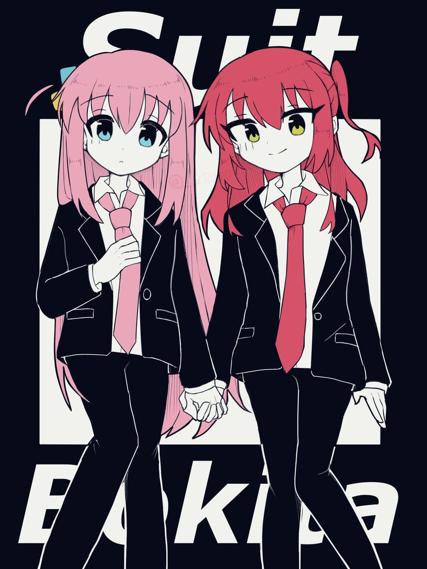 gotoh hitori and kita ikuyo (bocchi the rock!) drawn by r1t0
