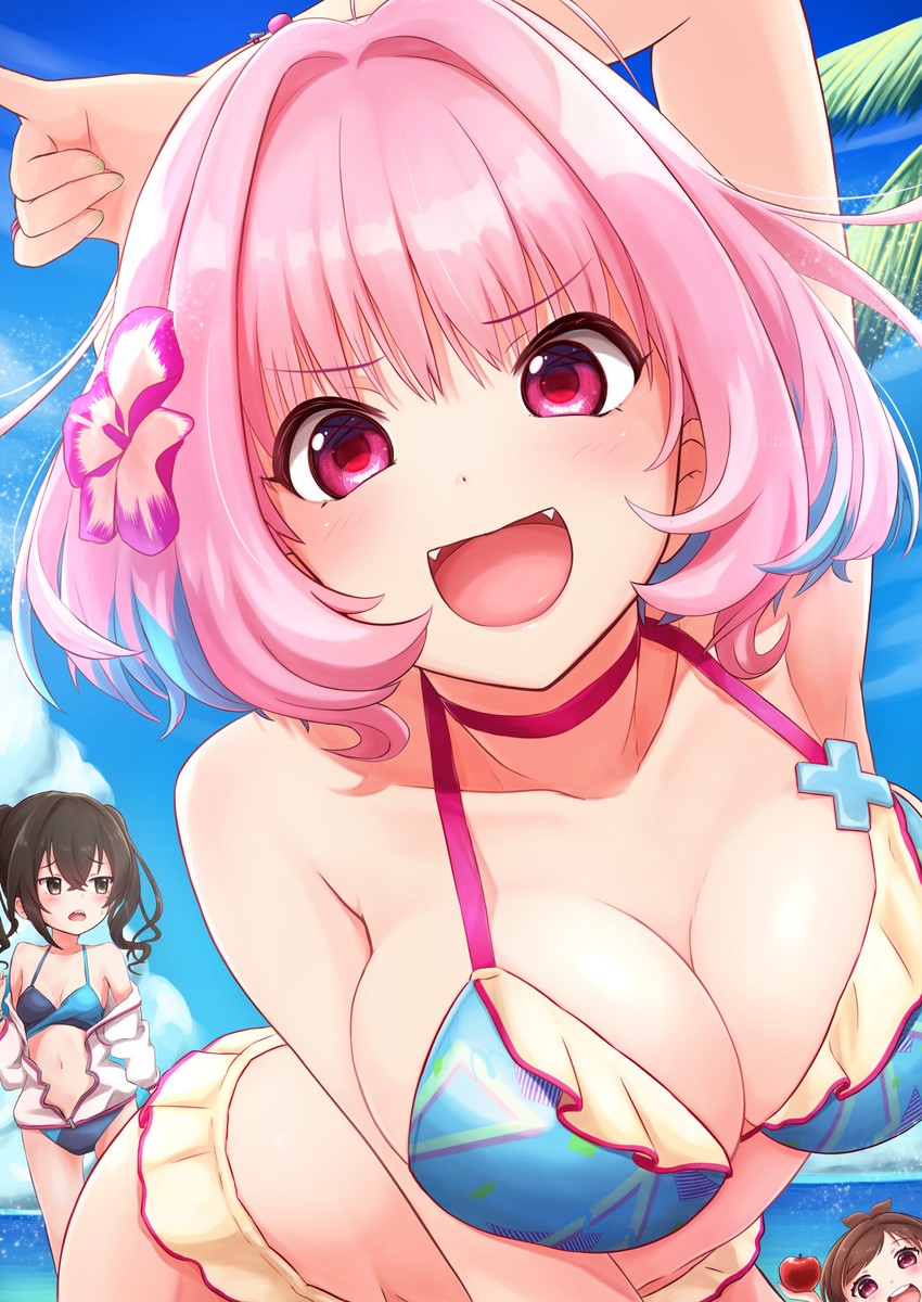 yumemi riamu, sunazuka akira, and tsujino akari (idolmaster and 1 more) drawn by kamiyaminatsu