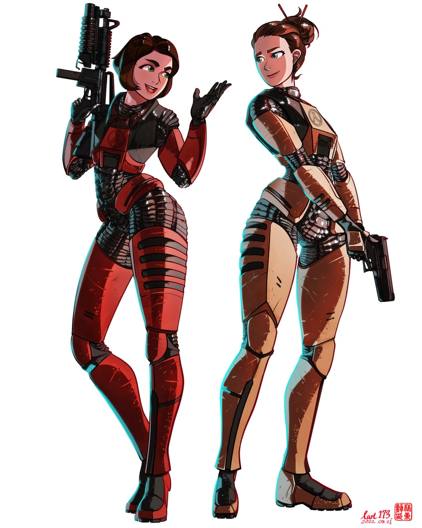 gina cross and colette green (half-life and 1 more) drawn by lart173
