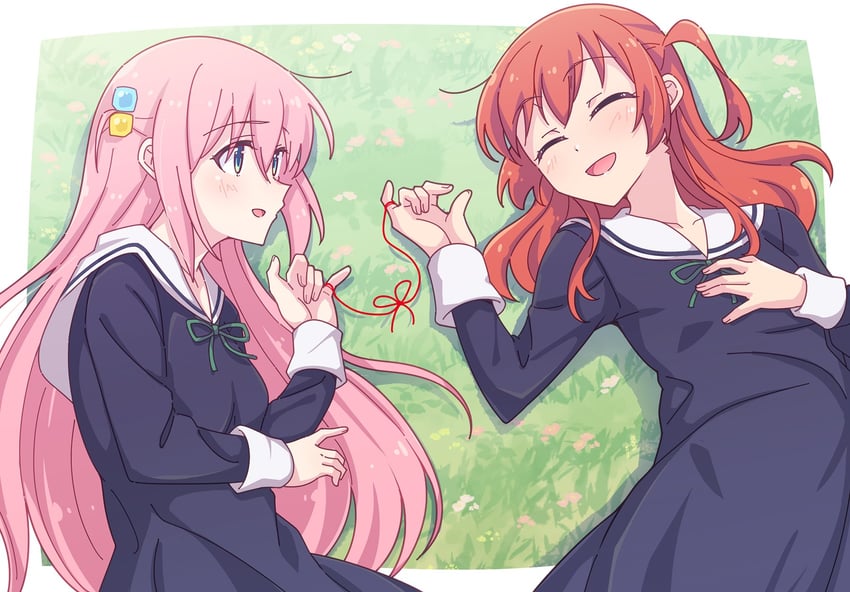 gotoh hitori and kita ikuyo (bocchi the rock!) drawn by e20