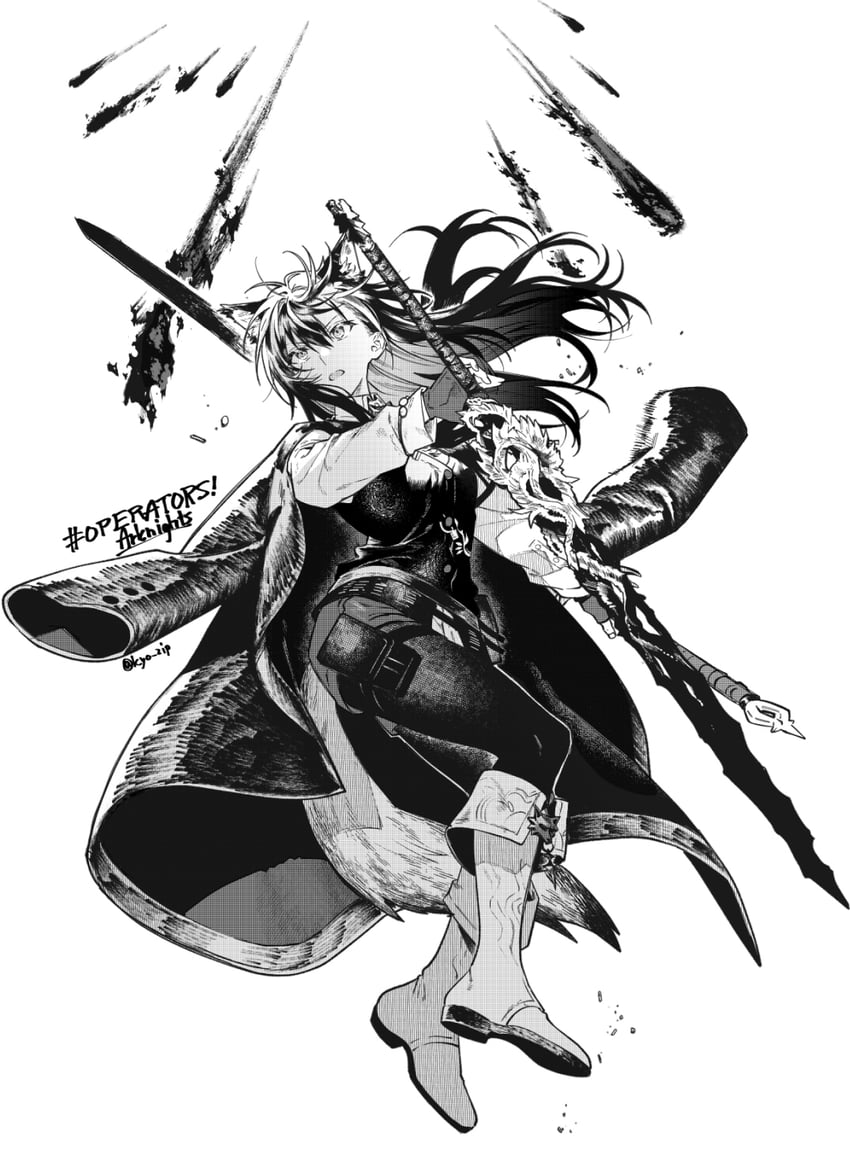 texas and texas the omertosa (arknights) drawn by kyo_zip