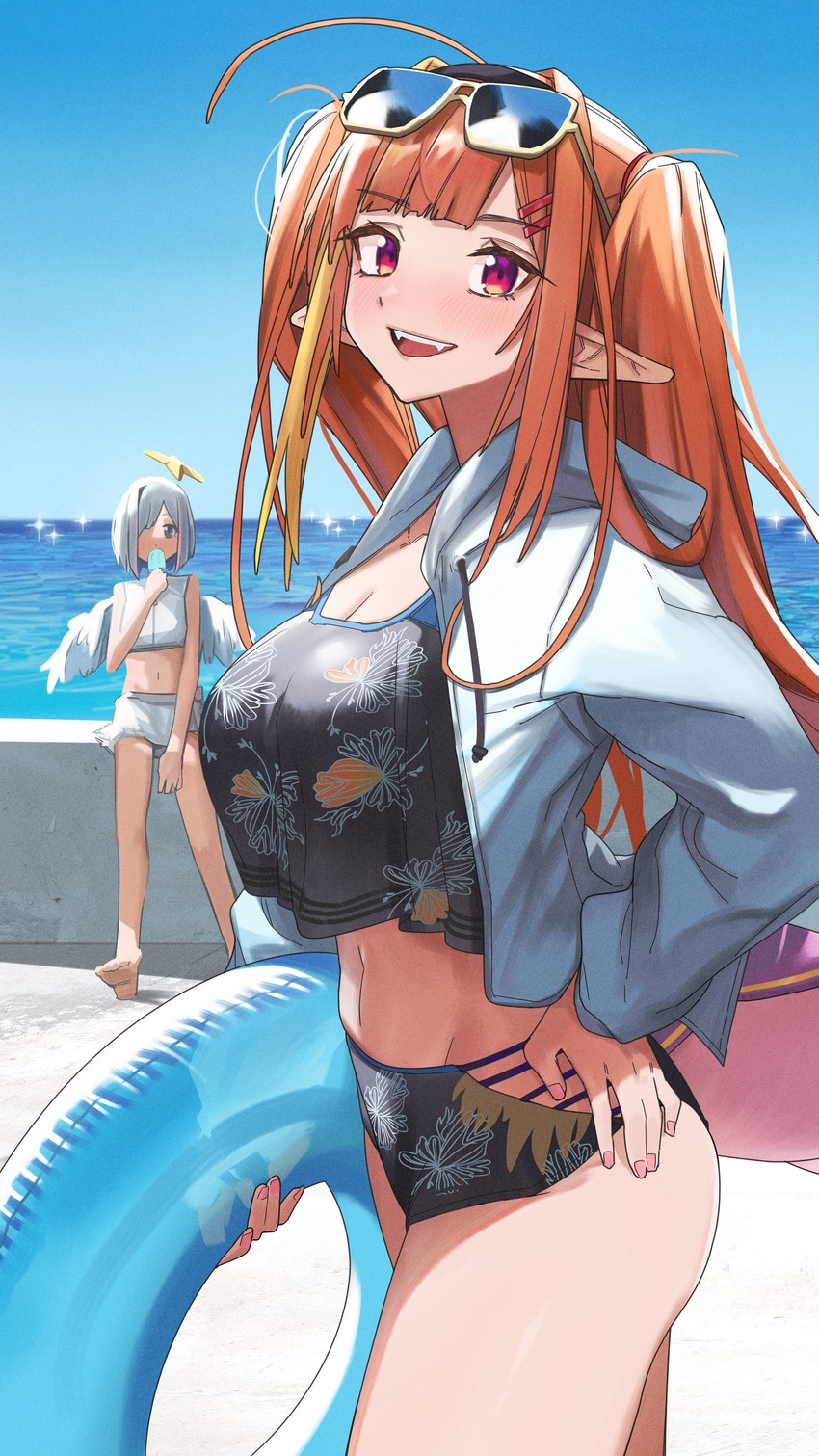 amane kanata and kiryu coco (hololive) drawn by xiaoju_xiaojie