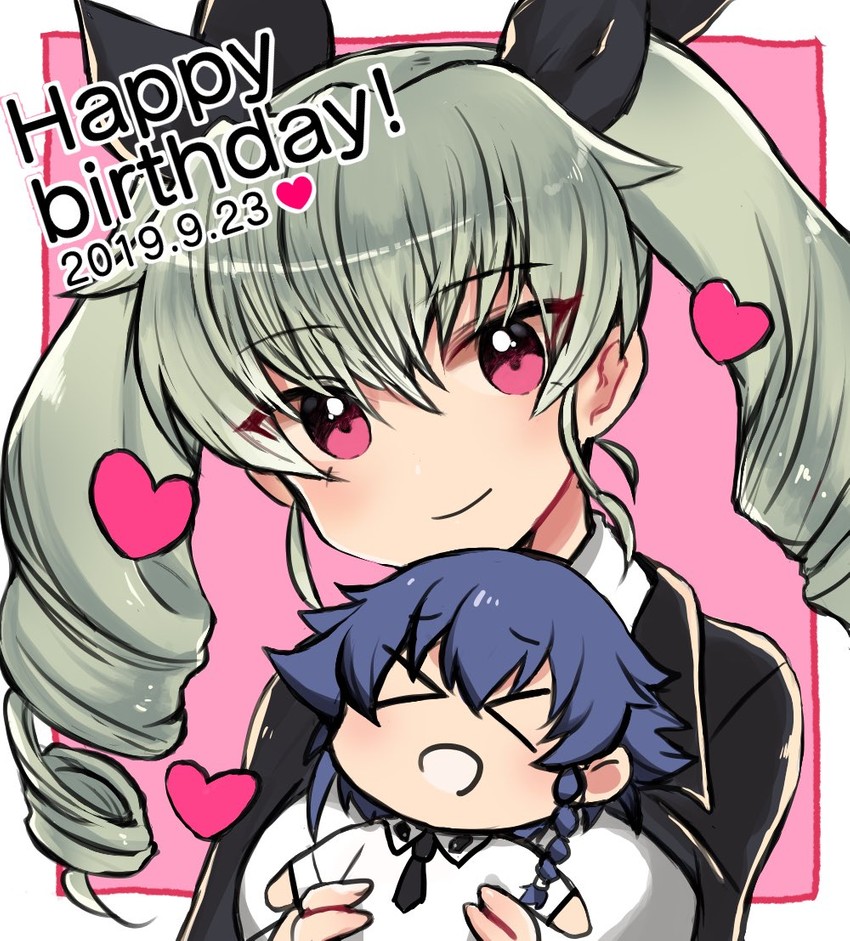 anchovy and pepperoni (girls und panzer) drawn by aimai_(luckyfive)