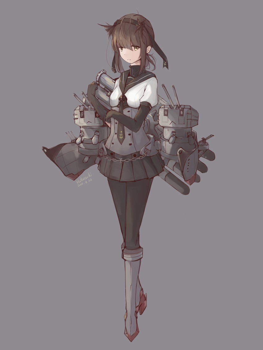 hatsuzuki and chou-10cm-hou-chan (kantai collection) drawn by hatano_kokoro