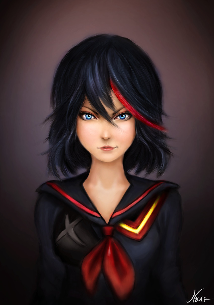 matoi ryuuko and senketsu (kill la kill) drawn by nearesven