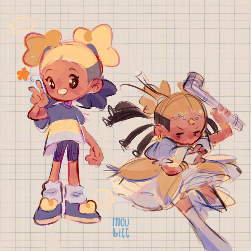 aika and star guardian: guardian of the stars (i don't want to be a magical girl) drawn by moubiee